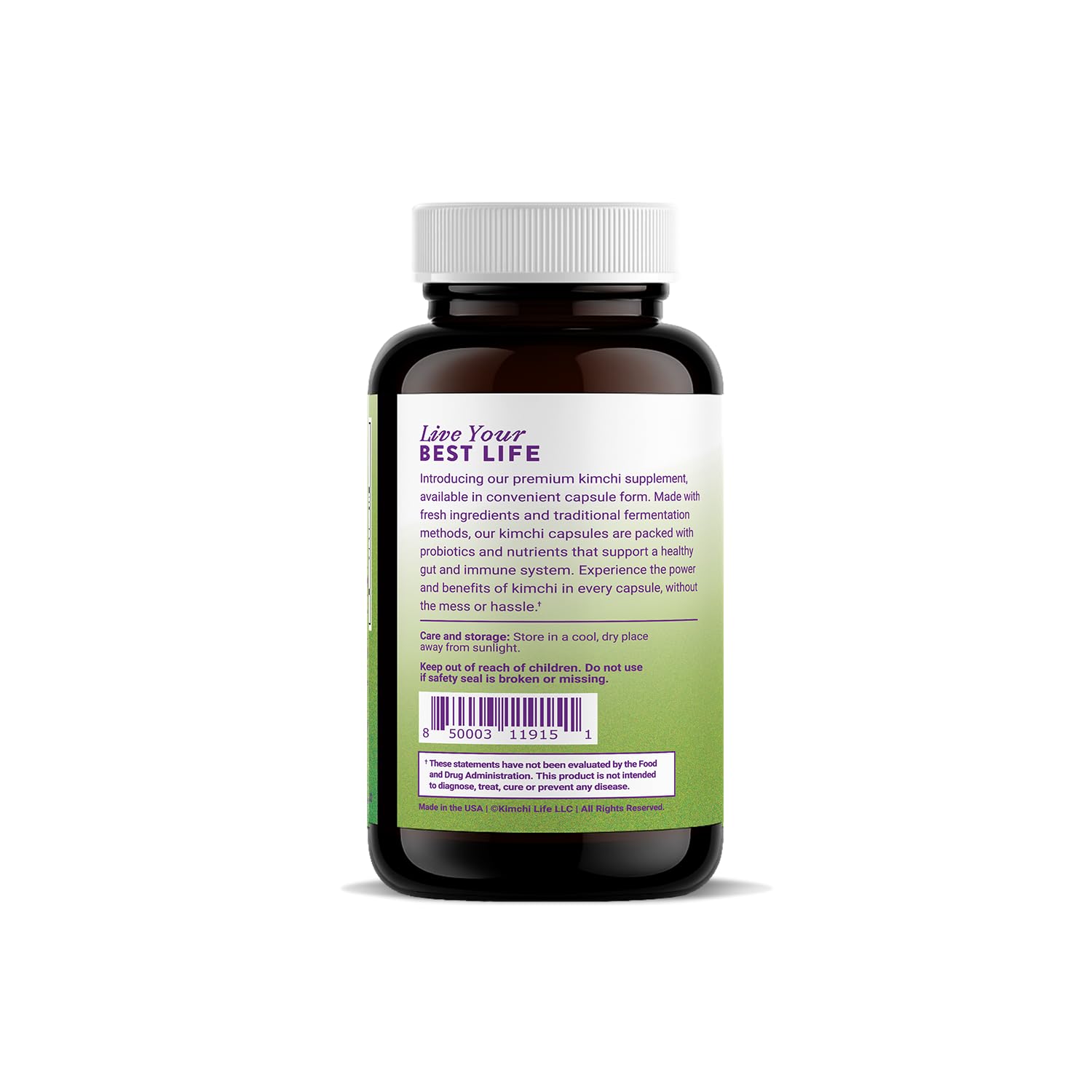 Kimchi Life Fermented Superfood Supplement 70g side view