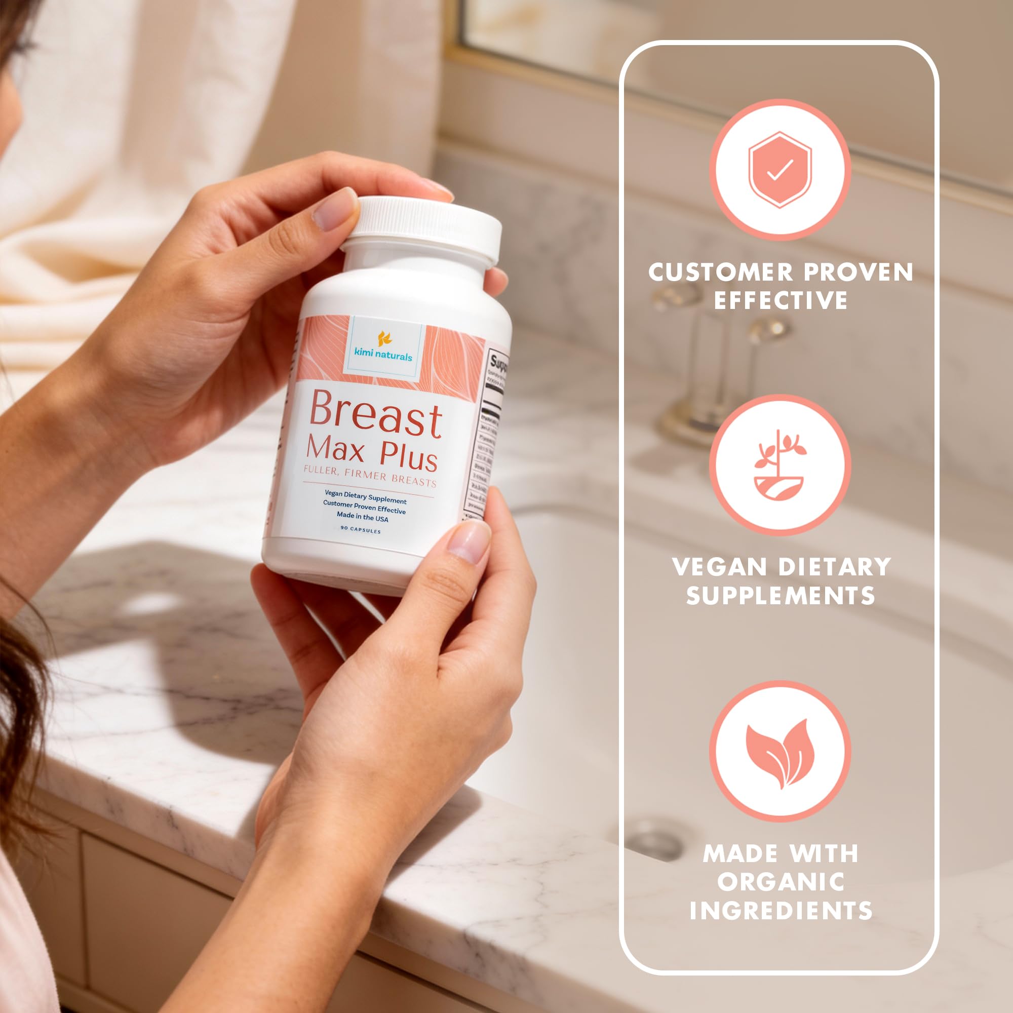 KIMI Breast Max Plus bottle with a measuring spoon