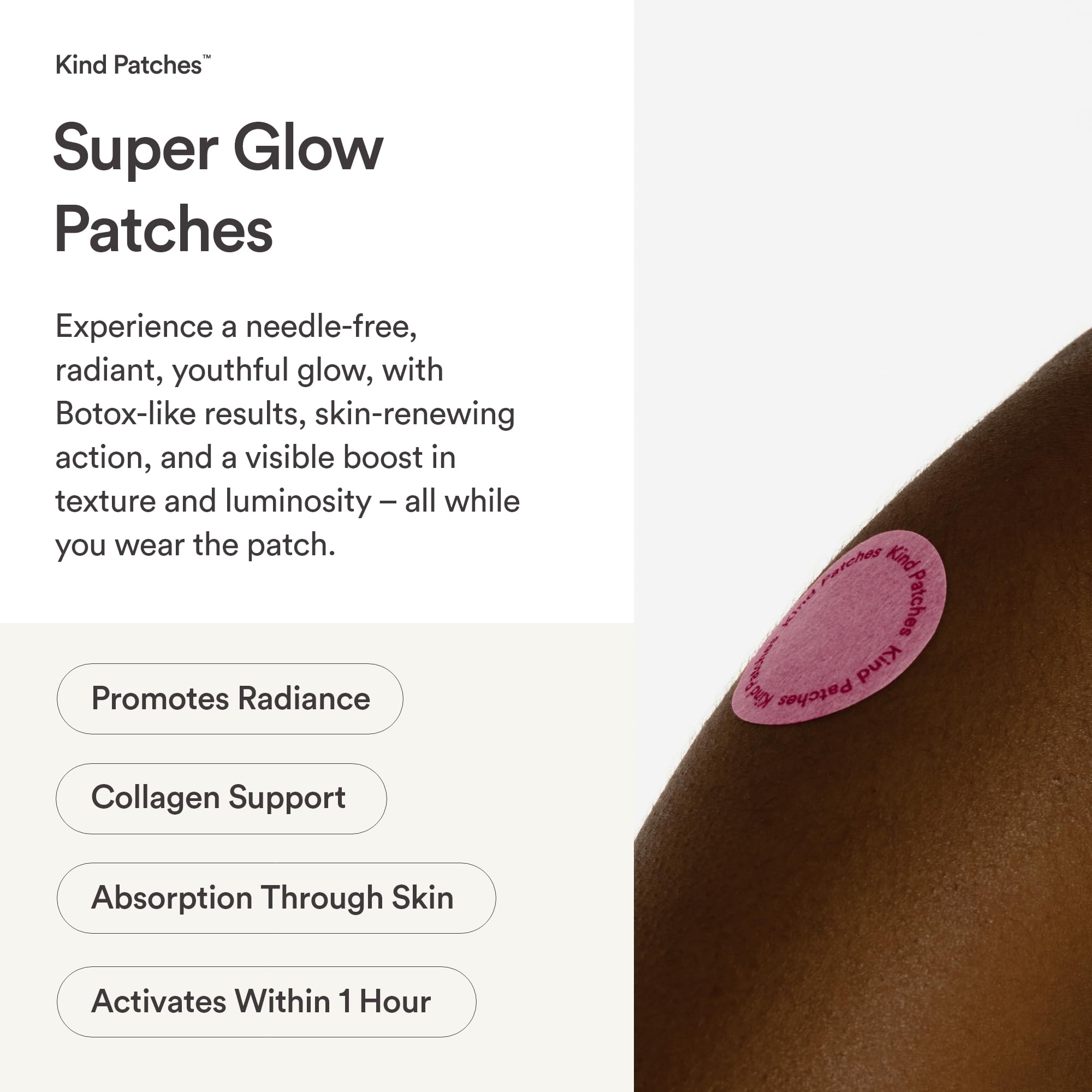 Kind Patches Astaxanthin Vegan Patches application on skin