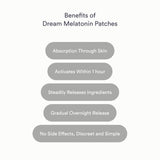 Kind Patches Melatonin Dream Sleep Patches back view showing ingredients