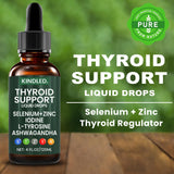 Kindled Thyroid Extract Liquid Supplement packaging back view