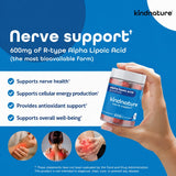 kindnature Alpha Lipoic Acid Gummies back view with nutritional information