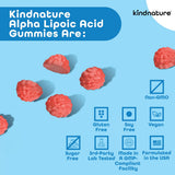 kindnature Alpha Lipoic Acid Gummies close-up of mixed berry flavour