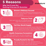 kindnature Evening Primrose Oil Gummies strawberry flavour close-up