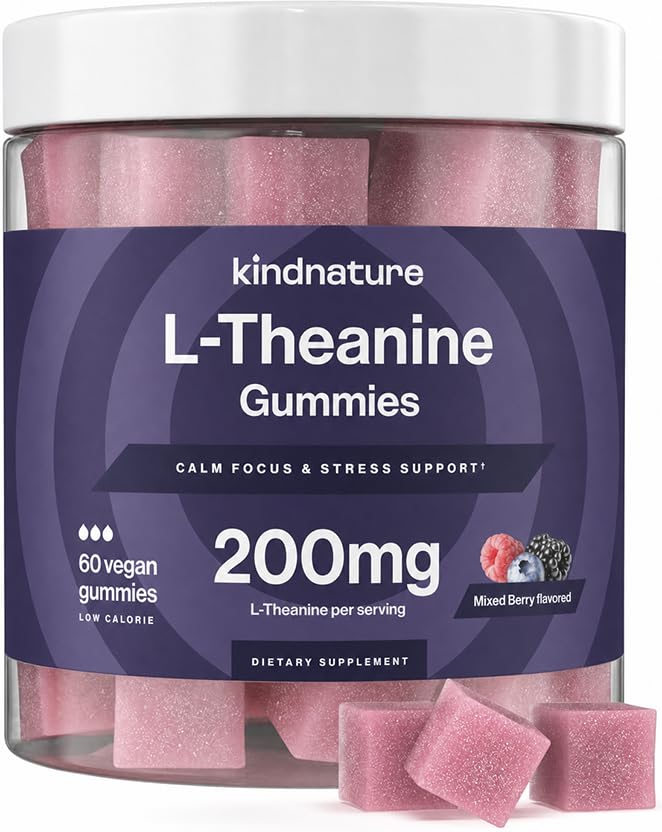 kindnature L-Theanine Gummies front view packaging
