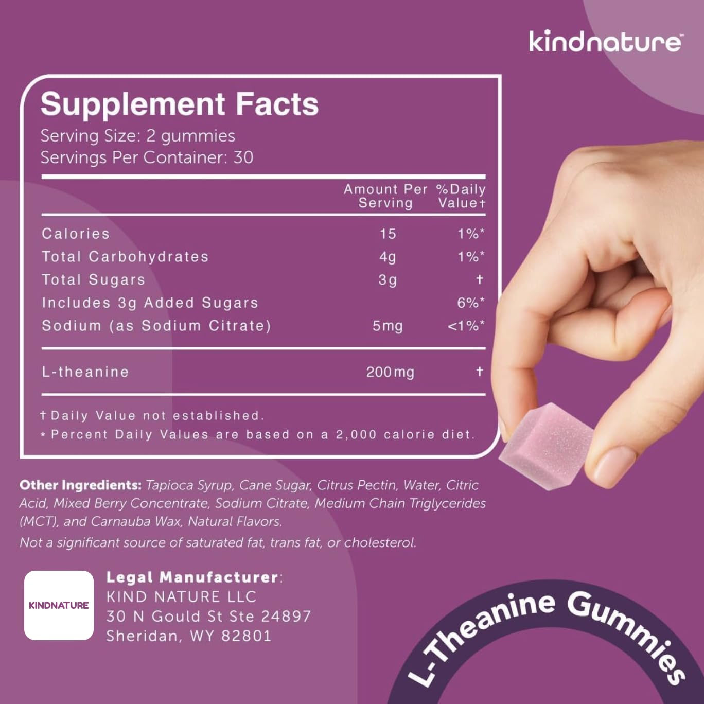 kindnature L-Theanine Gummies in a lifestyle setting