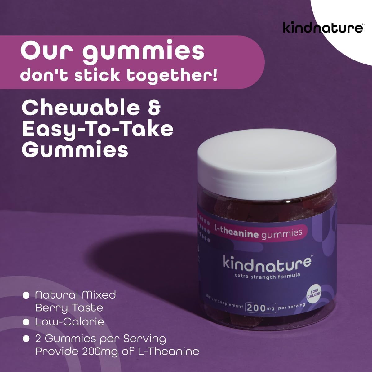 kindnature L-Theanine Gummies showing individual gummy
