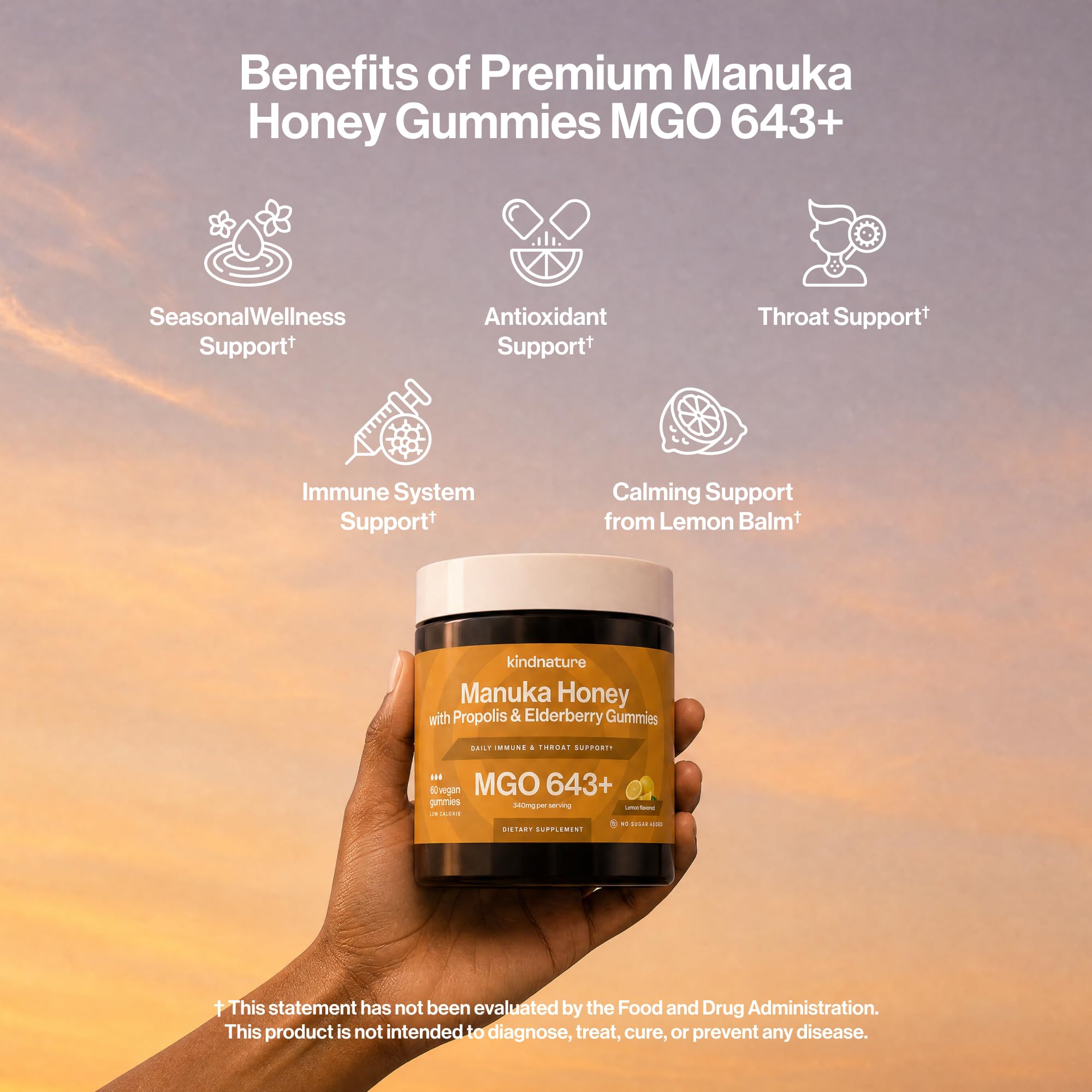 kindnature Manuka Honey Gummies nutritional information