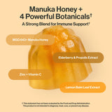 kindnature Manuka Honey Gummies showing ingredients