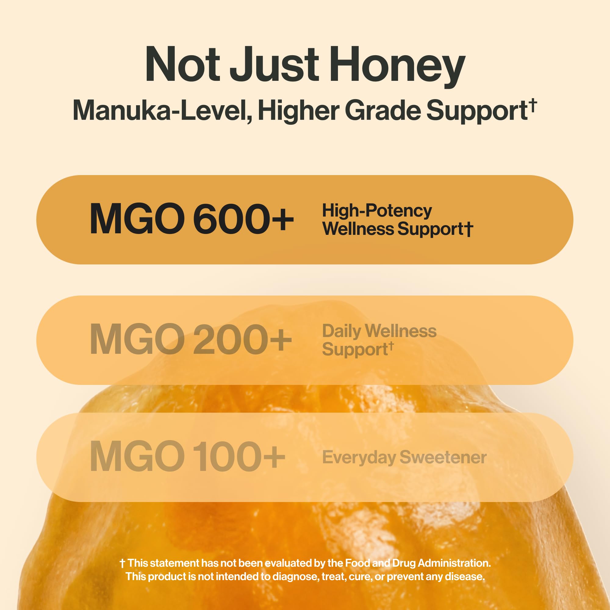 kindnature Manuka Honey Gummies side view of container