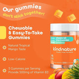 kindnature Niacinamide Gummies 500mg back view of packaging