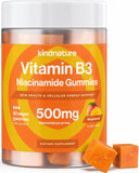 kindnature Niacinamide Gummies 500mg front view of packaging