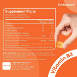 kindnature Niacinamide Gummies 500mg gummies on a wooden surface