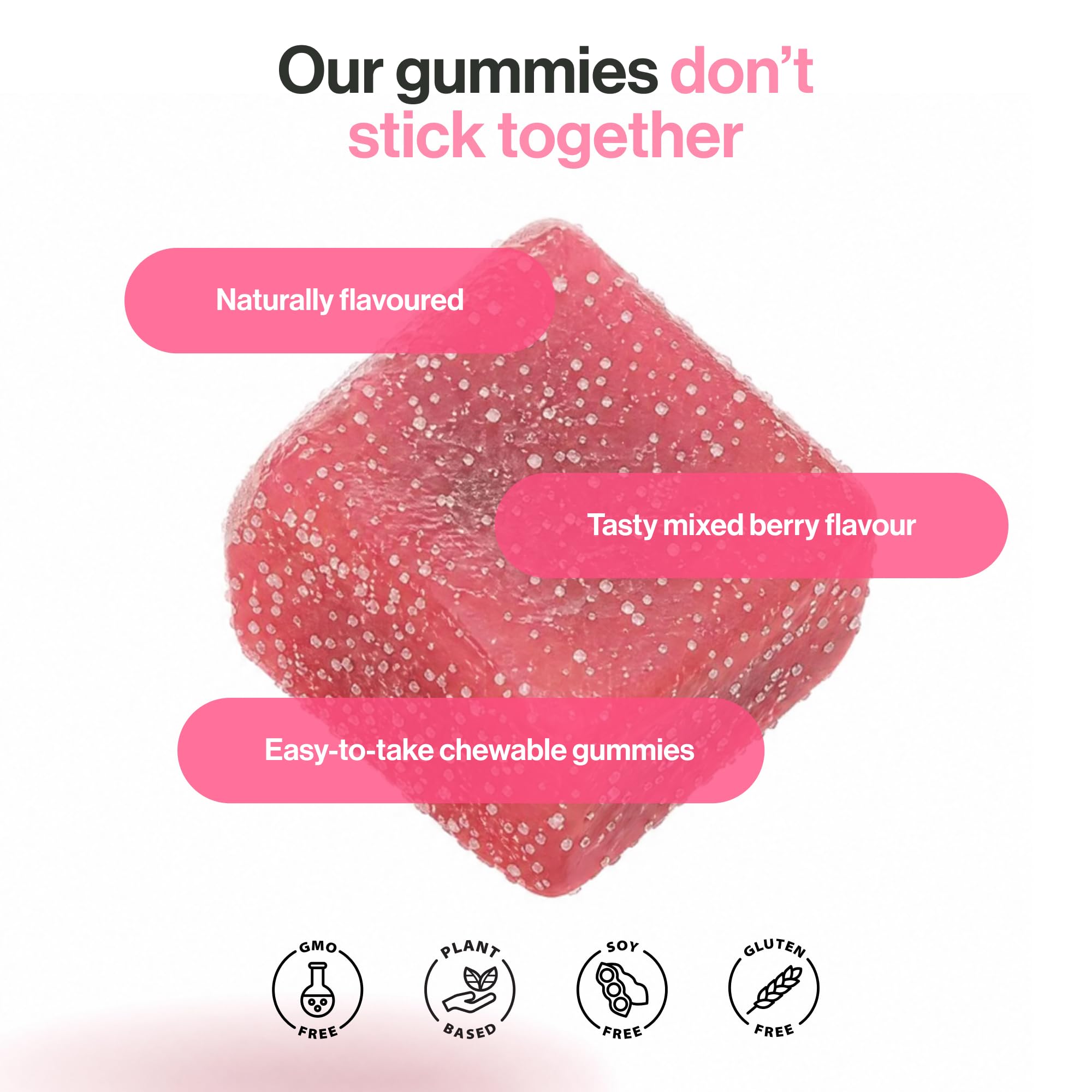 kindnature Pure Potassium Gummies 500mg close-up of gummies