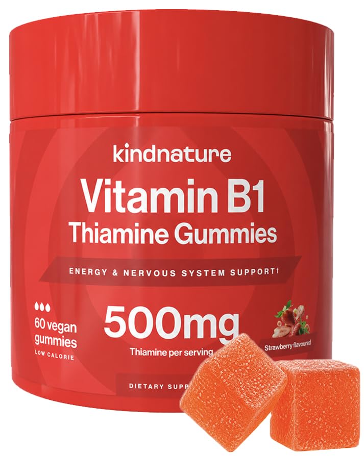 kindnature Thiamine Gummies 500mg front view with packaging