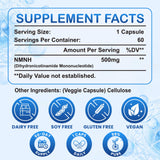 Kinetara NMNH Supplement 500mg capsules in hand