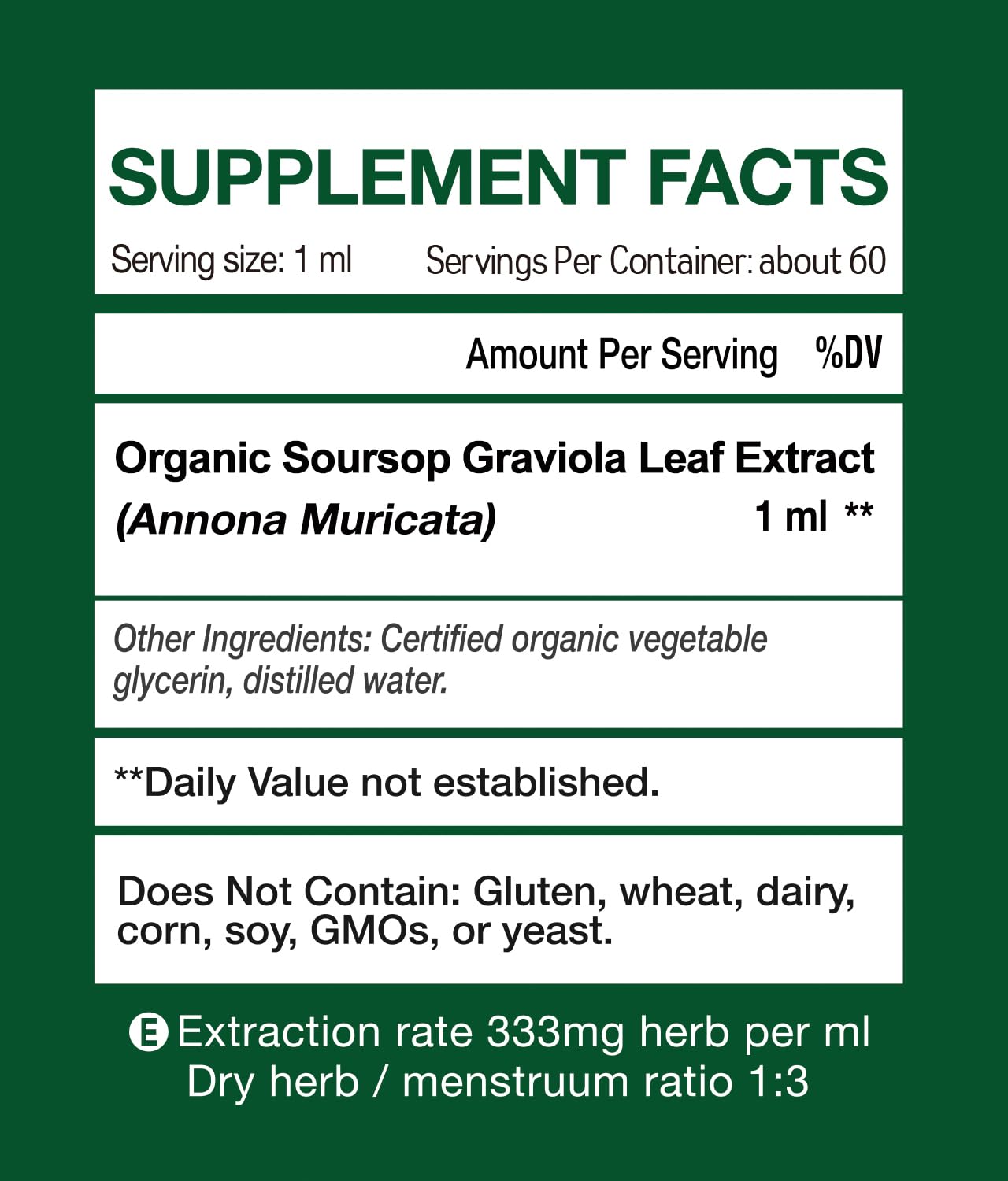 KingHealth Soursop Bitters Liquid 113g back view