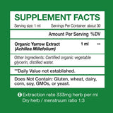 KingHealth Yarrow Tincture 100ml back view with ingredients