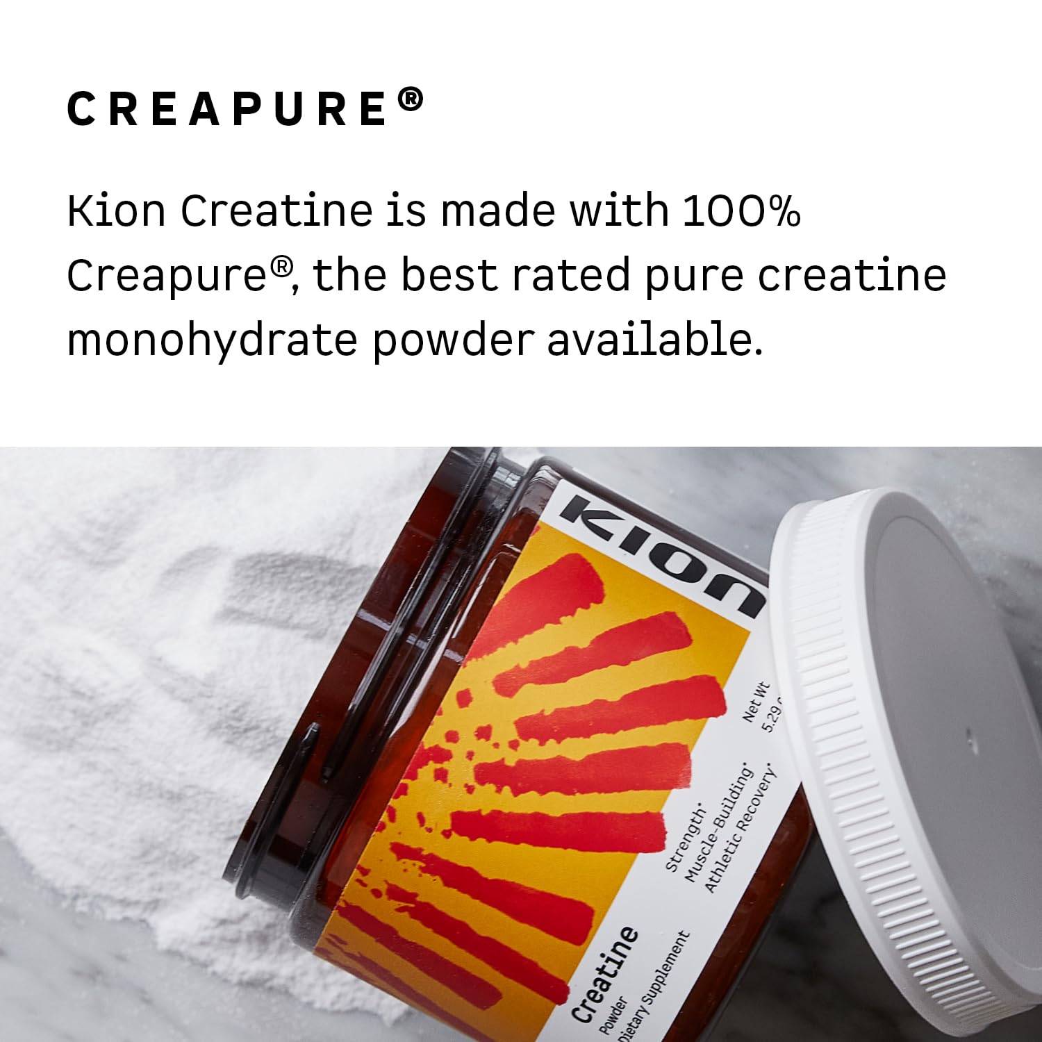 Kion Creatine Monohydrate 200g scoop for serving