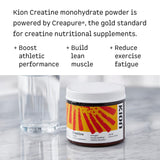 Kion Creatine Monohydrate 200g side view with ingredients