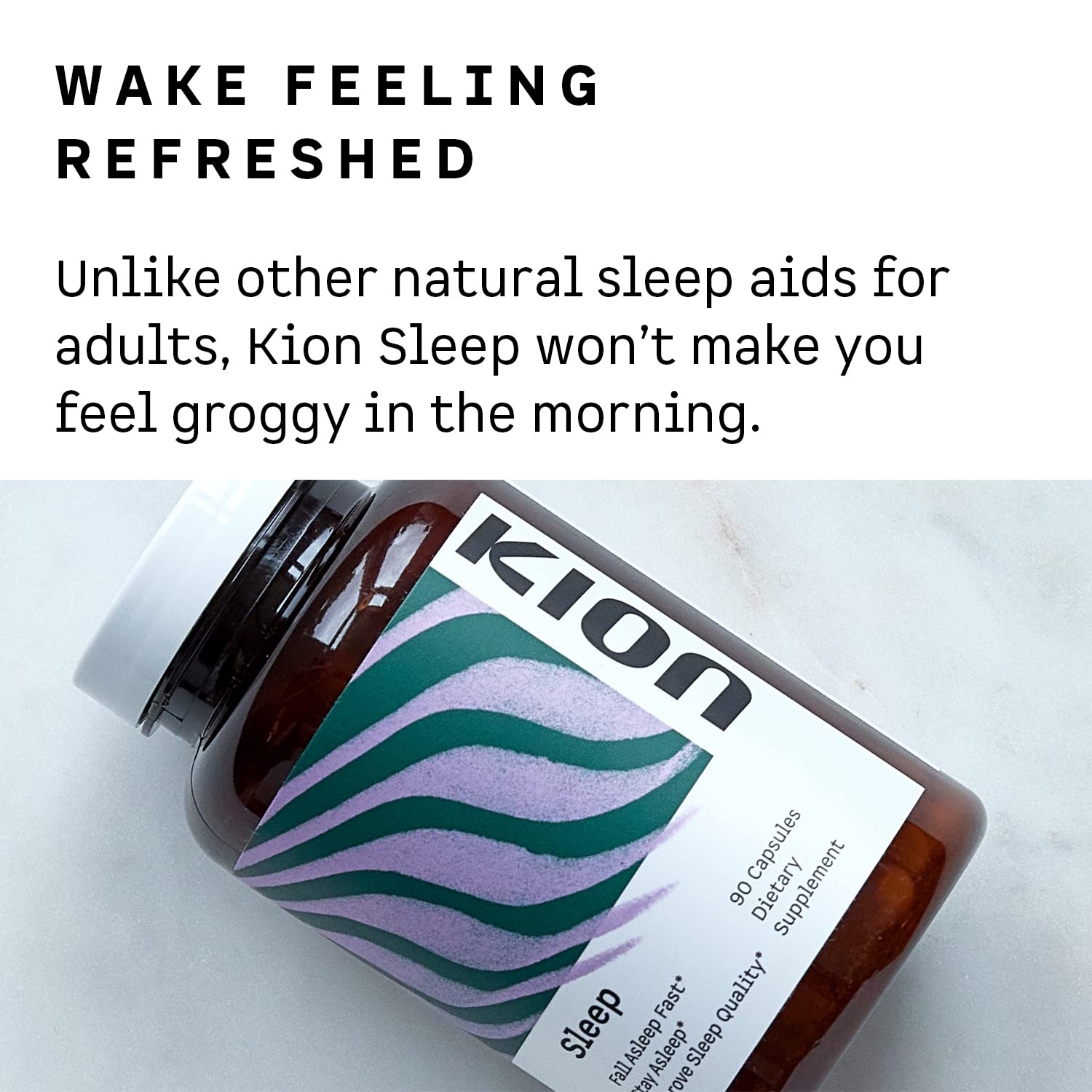 Kion Natural Sleep Aid Capsules close-up of ingredients