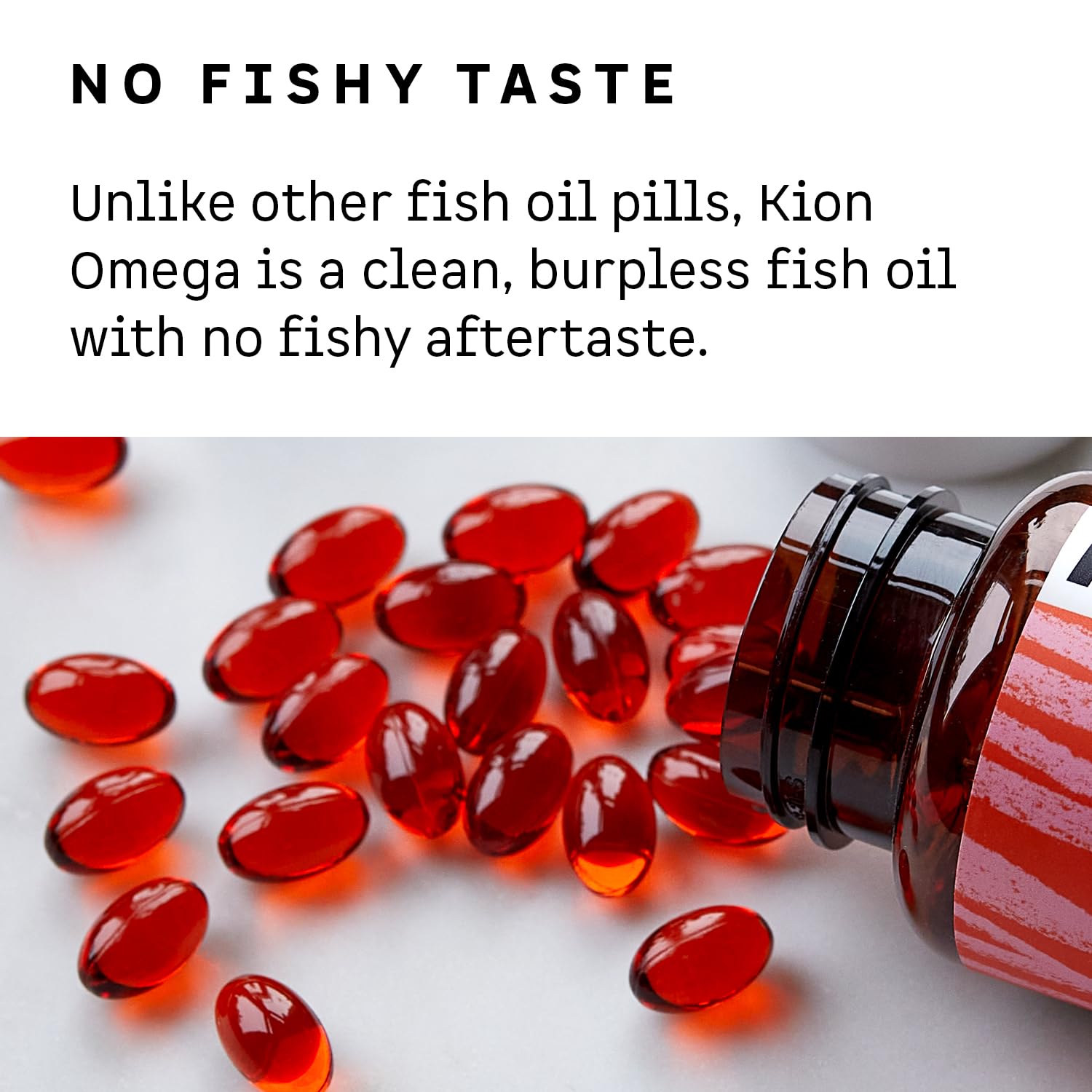Kion Omega 3 Fish Oil 1000mg softgels close-up