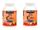 KIRKLAND Chewable Vitamin C 500mg front view of packaging