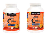 KIRKLAND Chewable Vitamin C 500mg tablets close-up