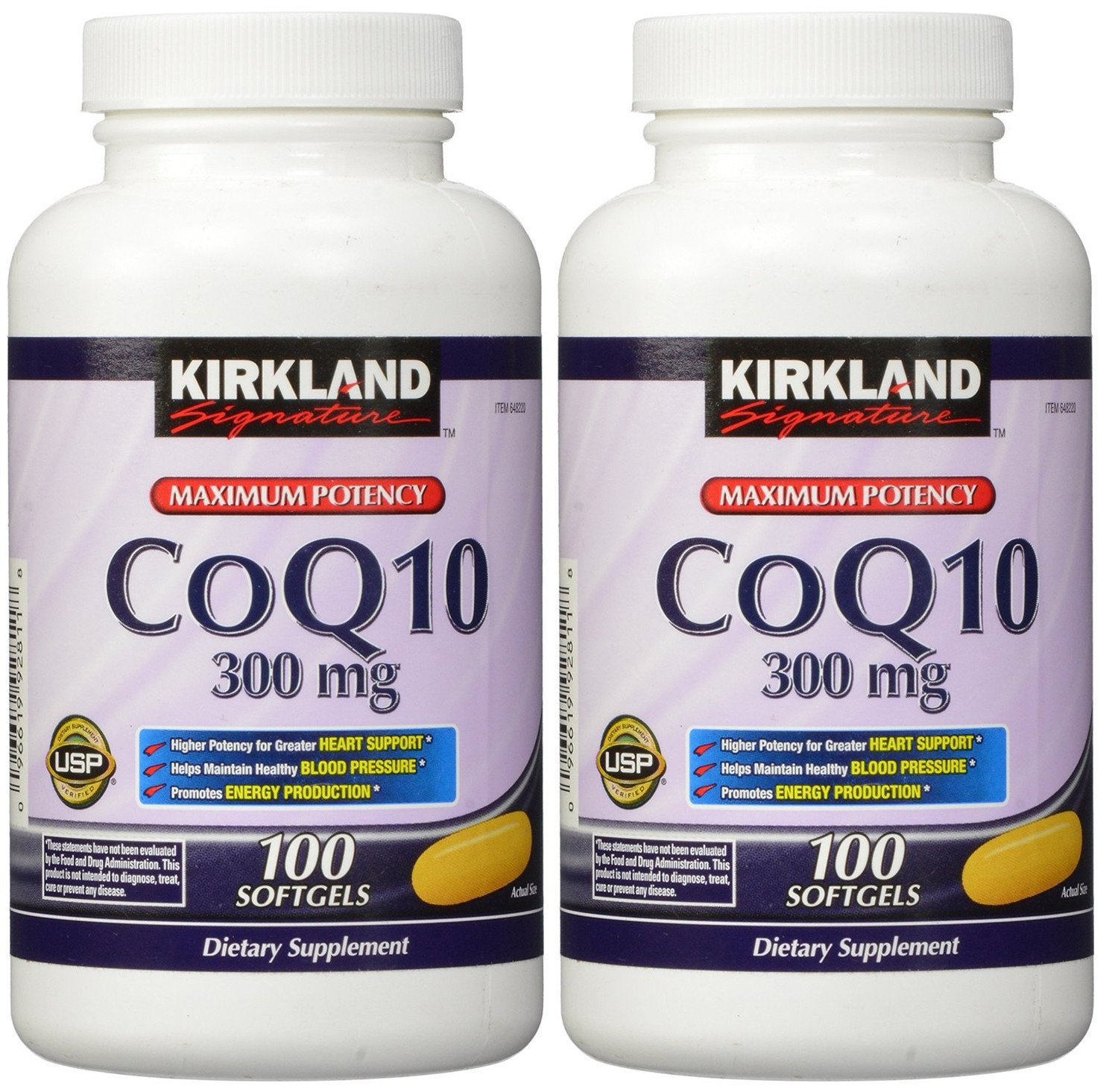 KIRKLAND CoQ10 300 mg Softgels Pack of 2 front view