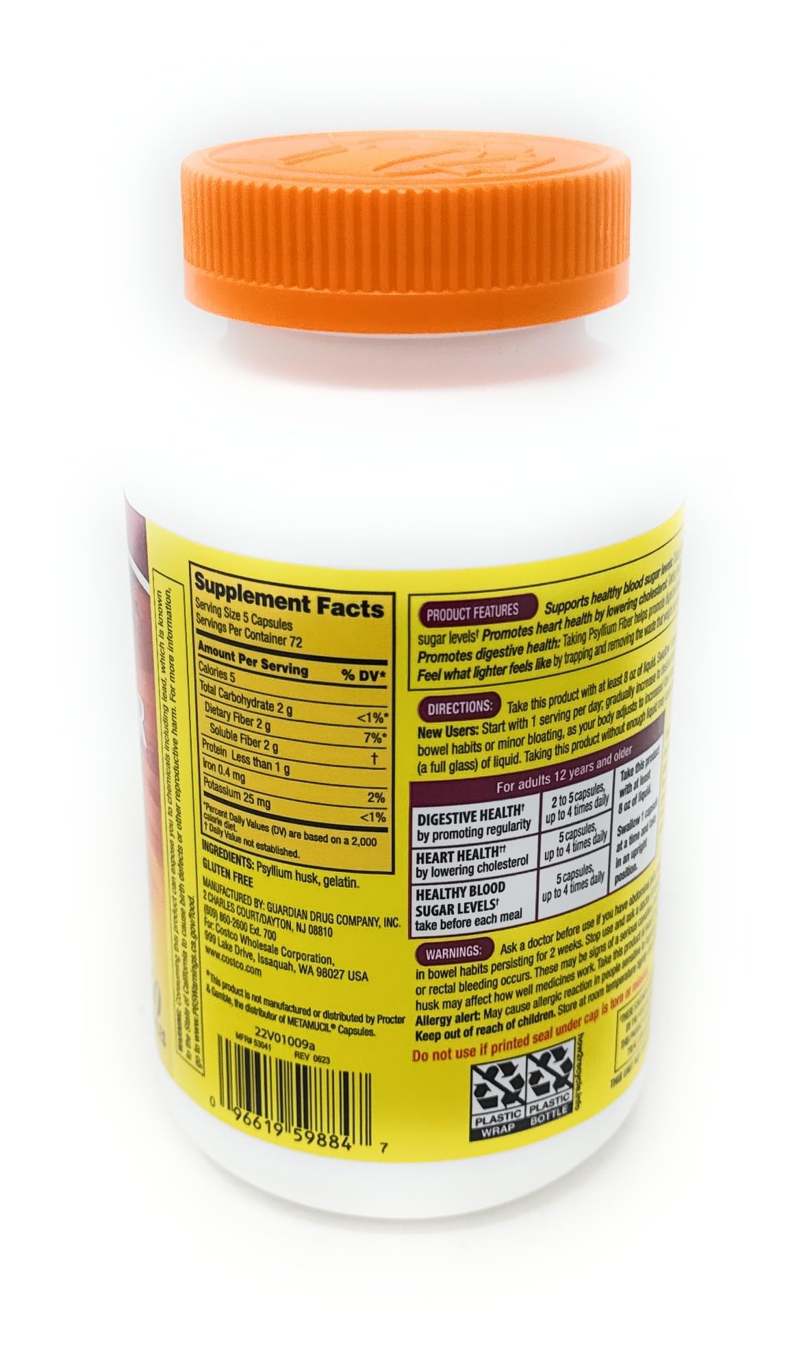 KIRKLAND Fiber Capsules packaging details