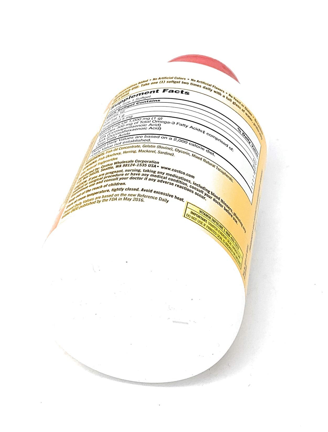 KIRKLAND Fish Oil 454g displayed with other health supplements