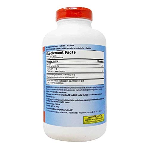 KIRKLAND Glucosamine & MSM Supplement 1500mg tablet close-up