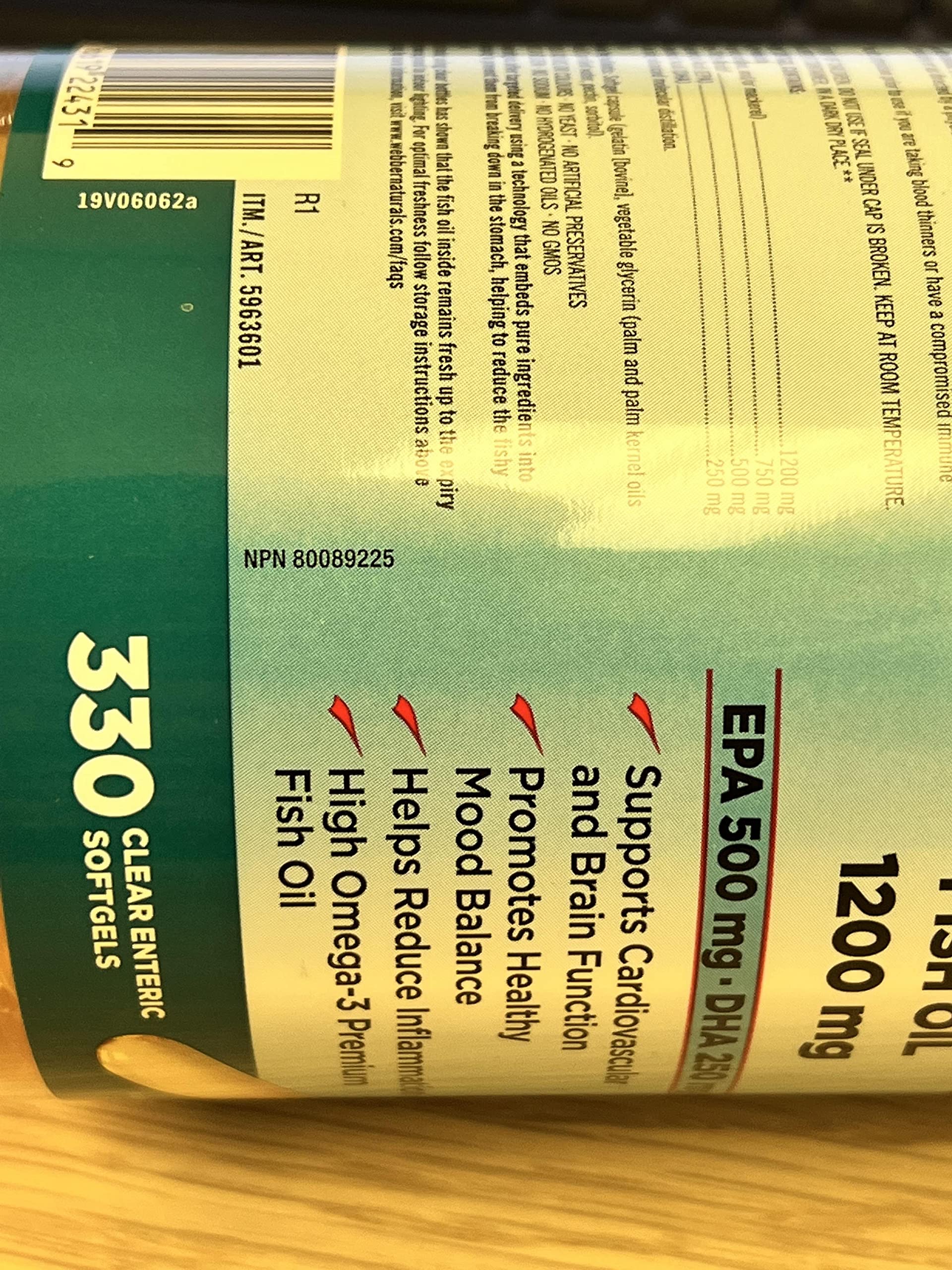 KIRKLAND Omega 3 Premium Fish Oil packaging on table
