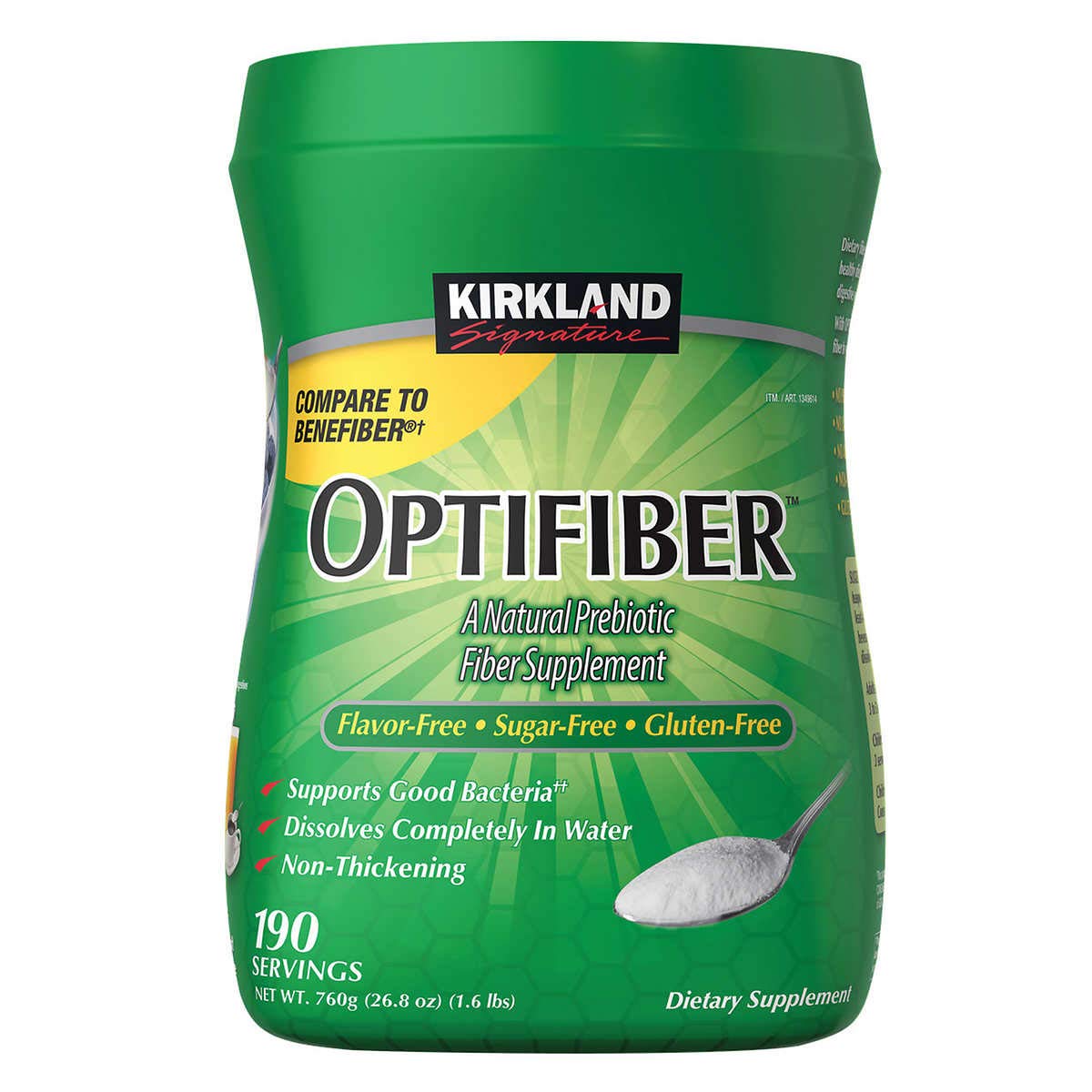 KIRKLAND OPTIFIBER 25.6 oz container front view