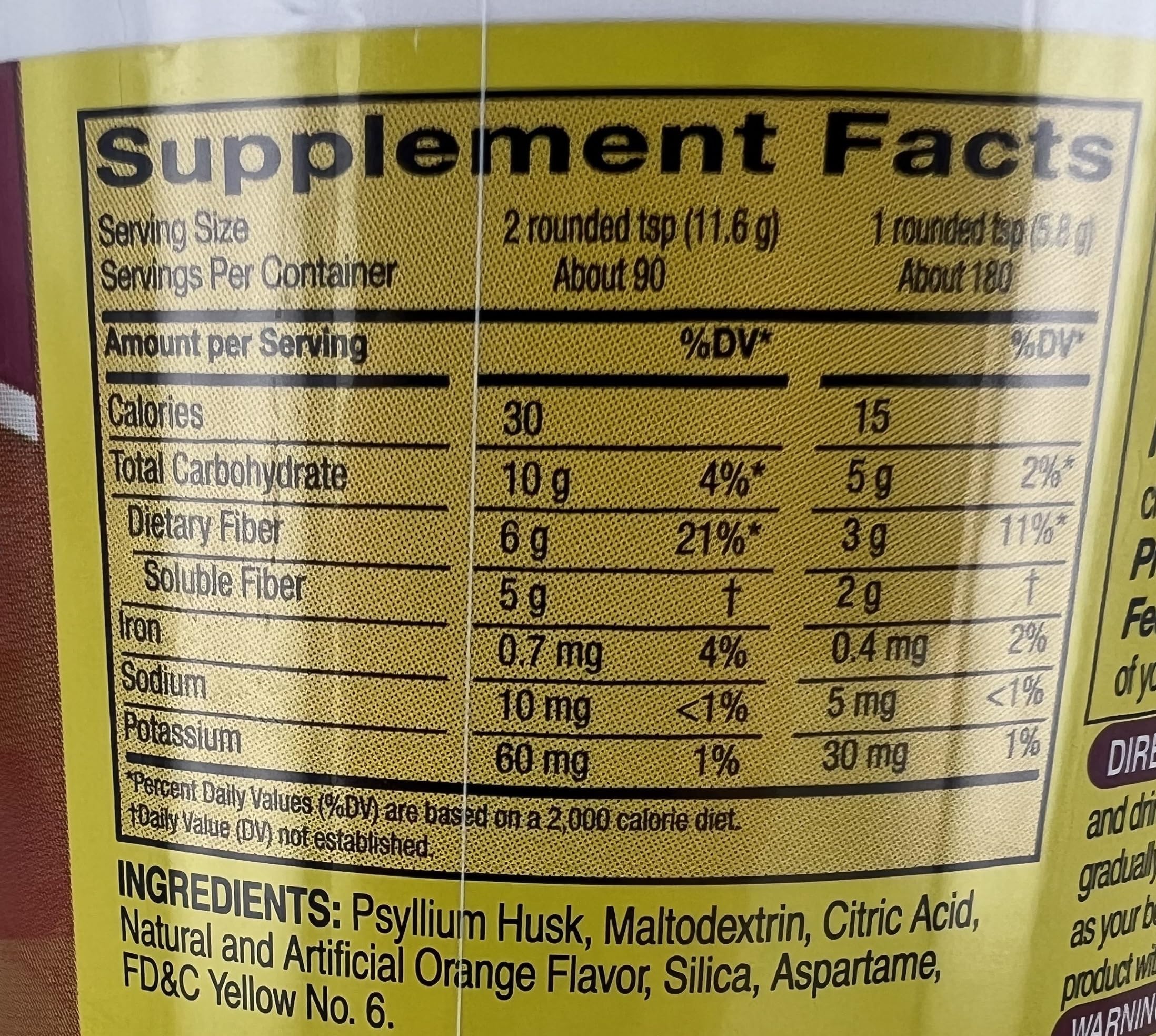 KIRKLAND Psyllium Husk Powder 2336g packaging side view