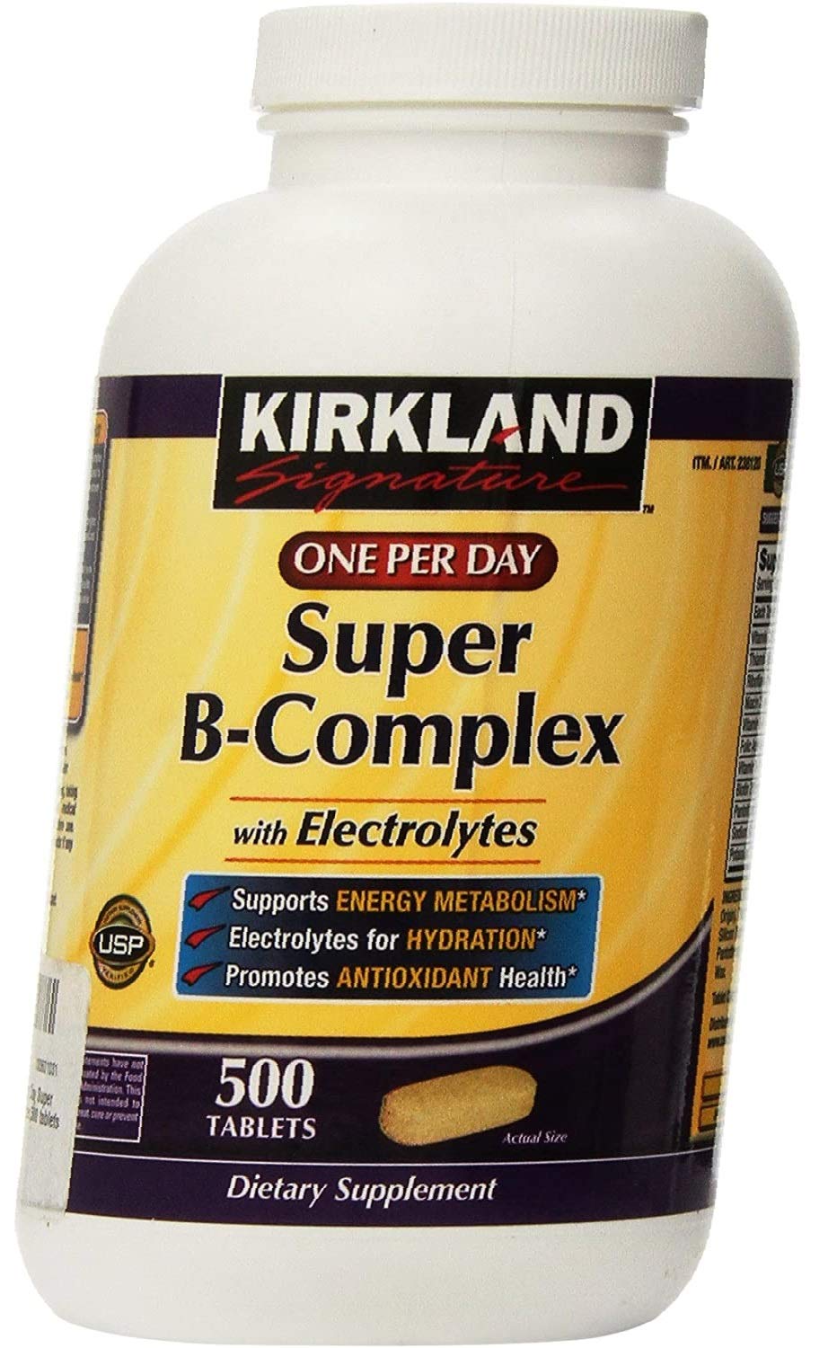 KIRKLAND Super B-Complex with Electrolytes 1000 tablets front view