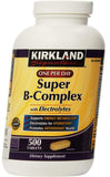 KIRKLAND Super B-Complex with Electrolytes 1000 tablets front view