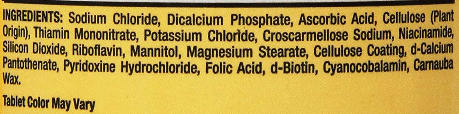 KIRKLAND Super B-Complex with Electrolytes ingredients list