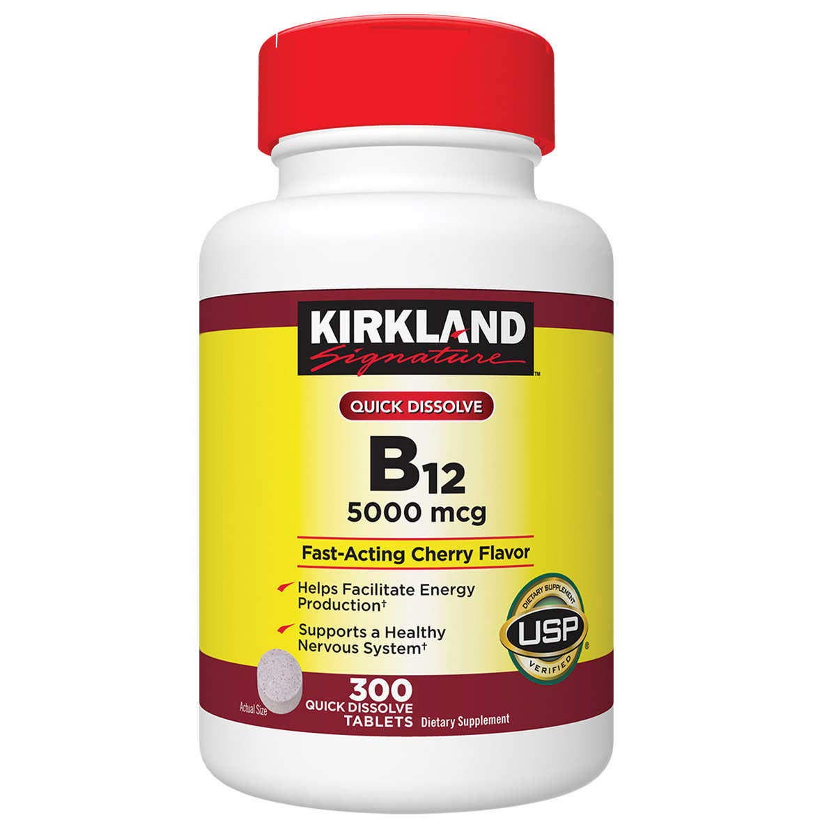 KIRKLAND Vitamin B-12 5000 Mcg Sublingual 600 Count front view