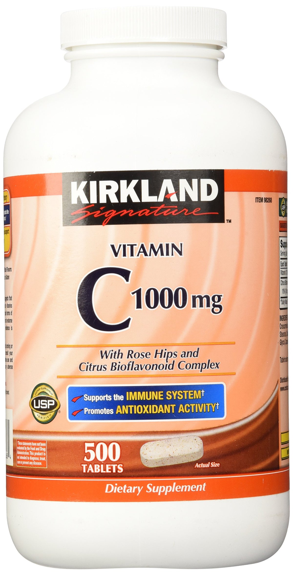 KIRKLAND Vitamin C 1000 mg supplement front view