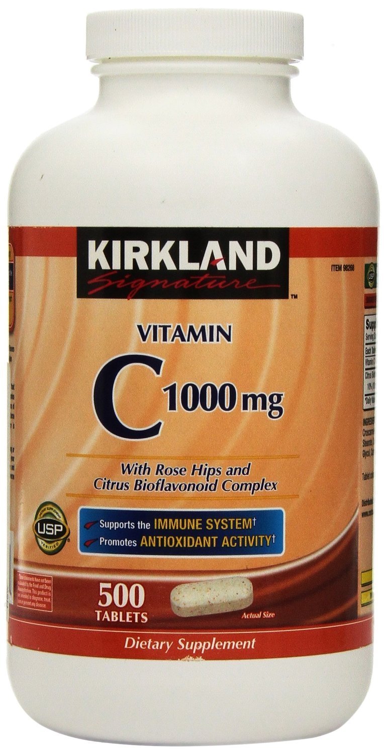 KIRKLAND Vitamin C 1000mg 500 Capsules front view