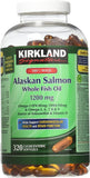 KIRKLAND Wild Alaskan Salmon Oil bottle side view