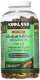 KIRKLAND Wild Alaskan Salmon Oil bottle with 320 softgels