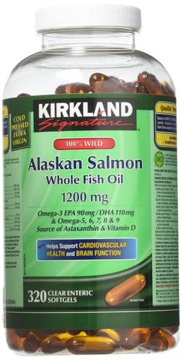 KIRKLAND Wild Alaskan Salmon Oil packaging details