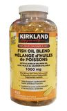 KIRKLAND Wild Fish Oil Blend 1000mg softgels close-up of softgel