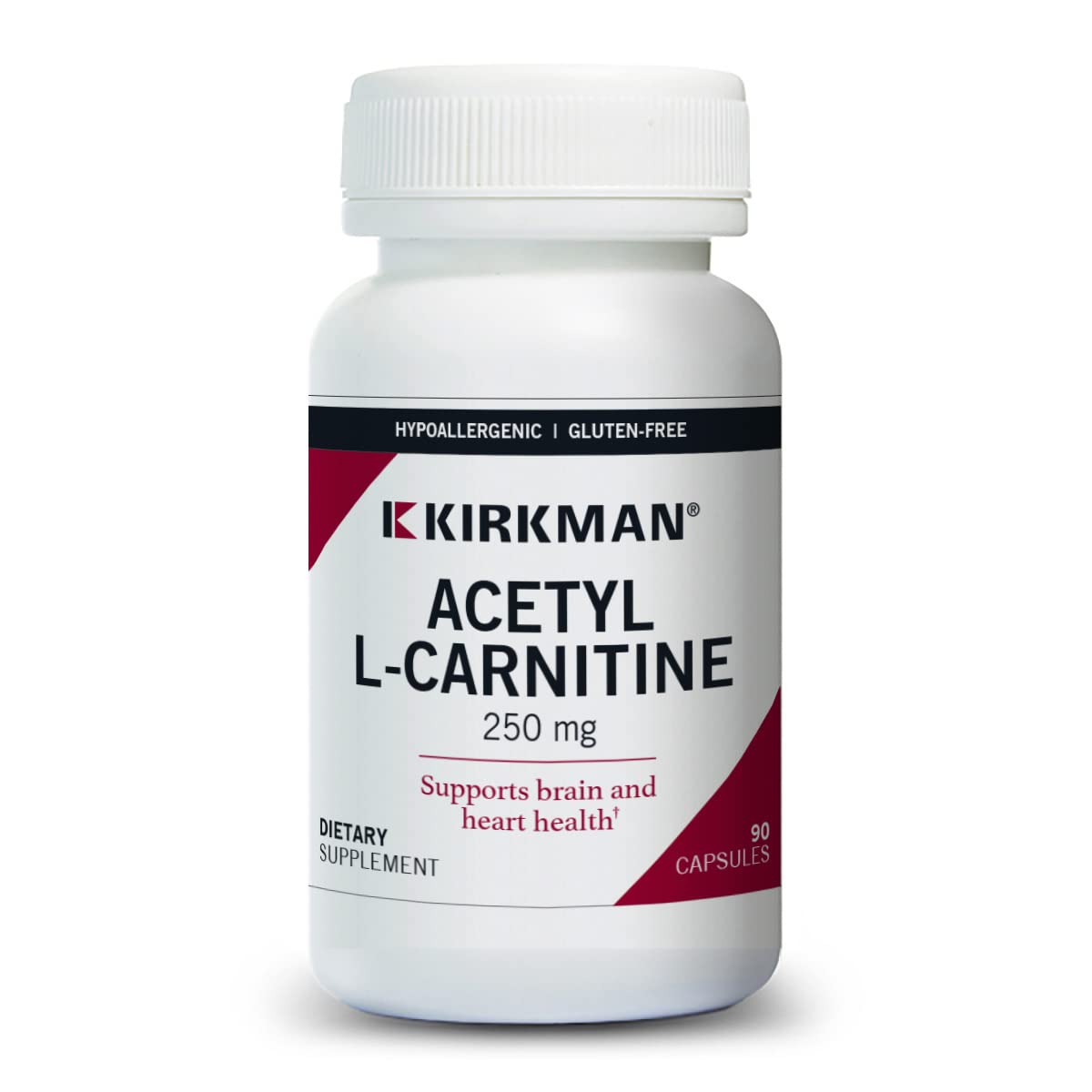 Kirkman Acetyl L-Carnitine Capsules 250mg front view of packaging