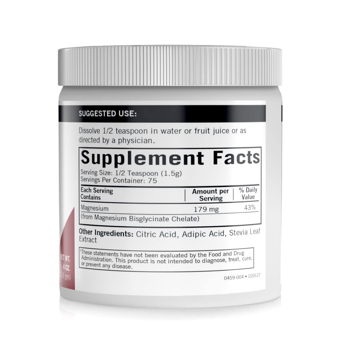 Kirkman Buffered Magnesium Bisglycinate Powder packaging