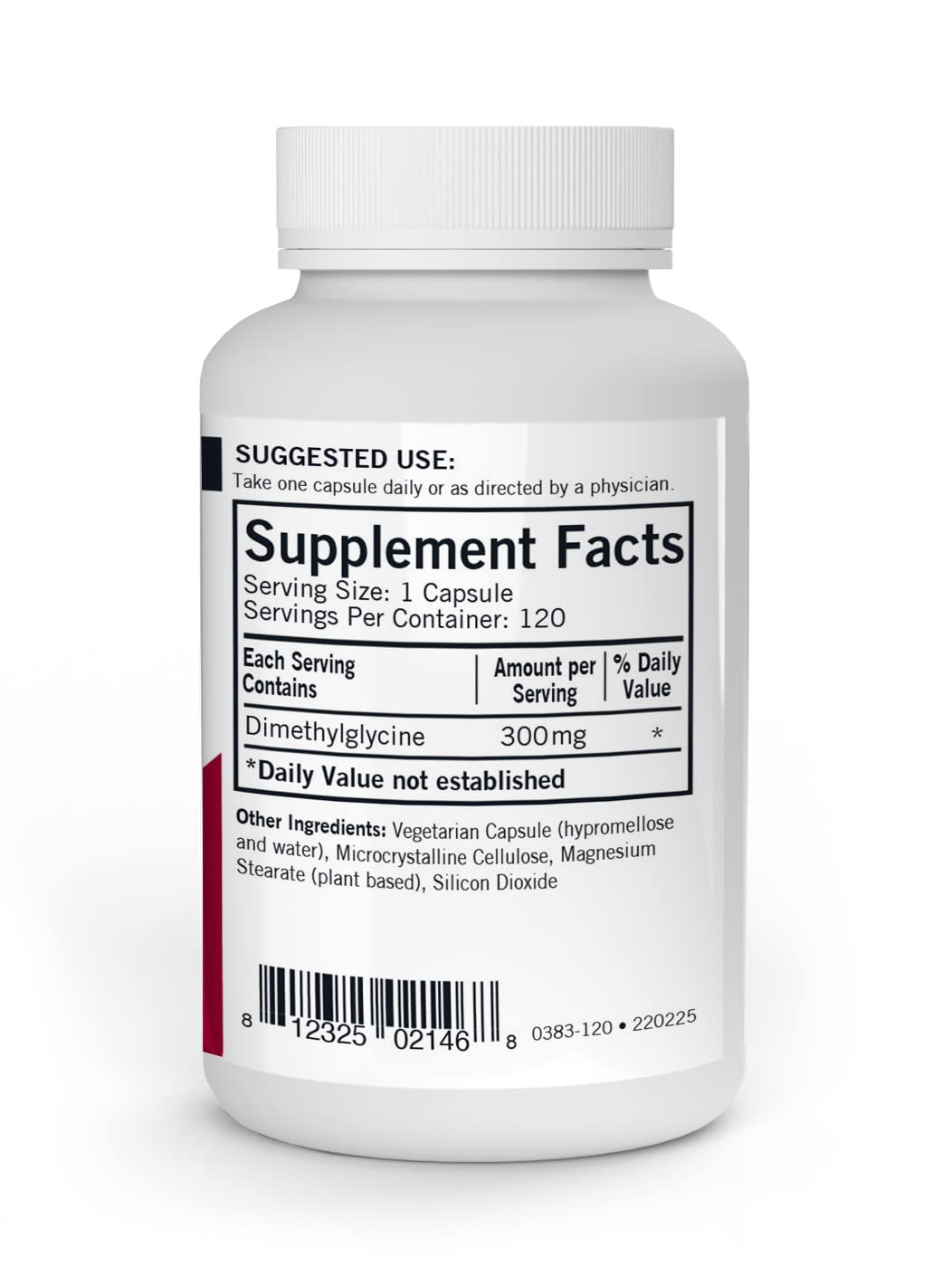 Kirkman Dimethylglycine (DMG) Capsules 100g side view