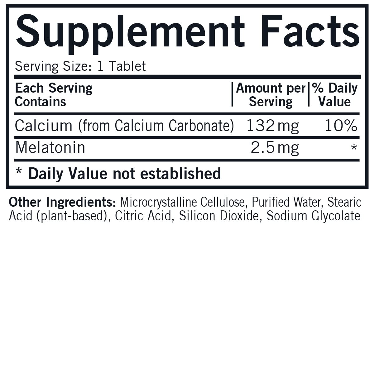 Kirkman Extended Release Melatonin 2.5 mg 150 Tablets side view
