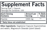 Kirkman L-Taurine 1000 mg side view showing capsule details